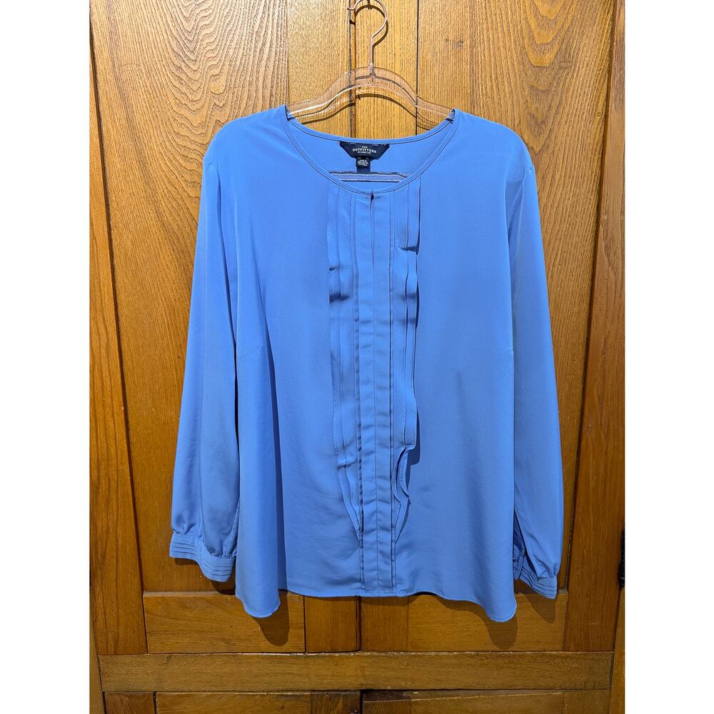 Lands' End The Outfitters Periwinkle Pintuck Blouse – 24W